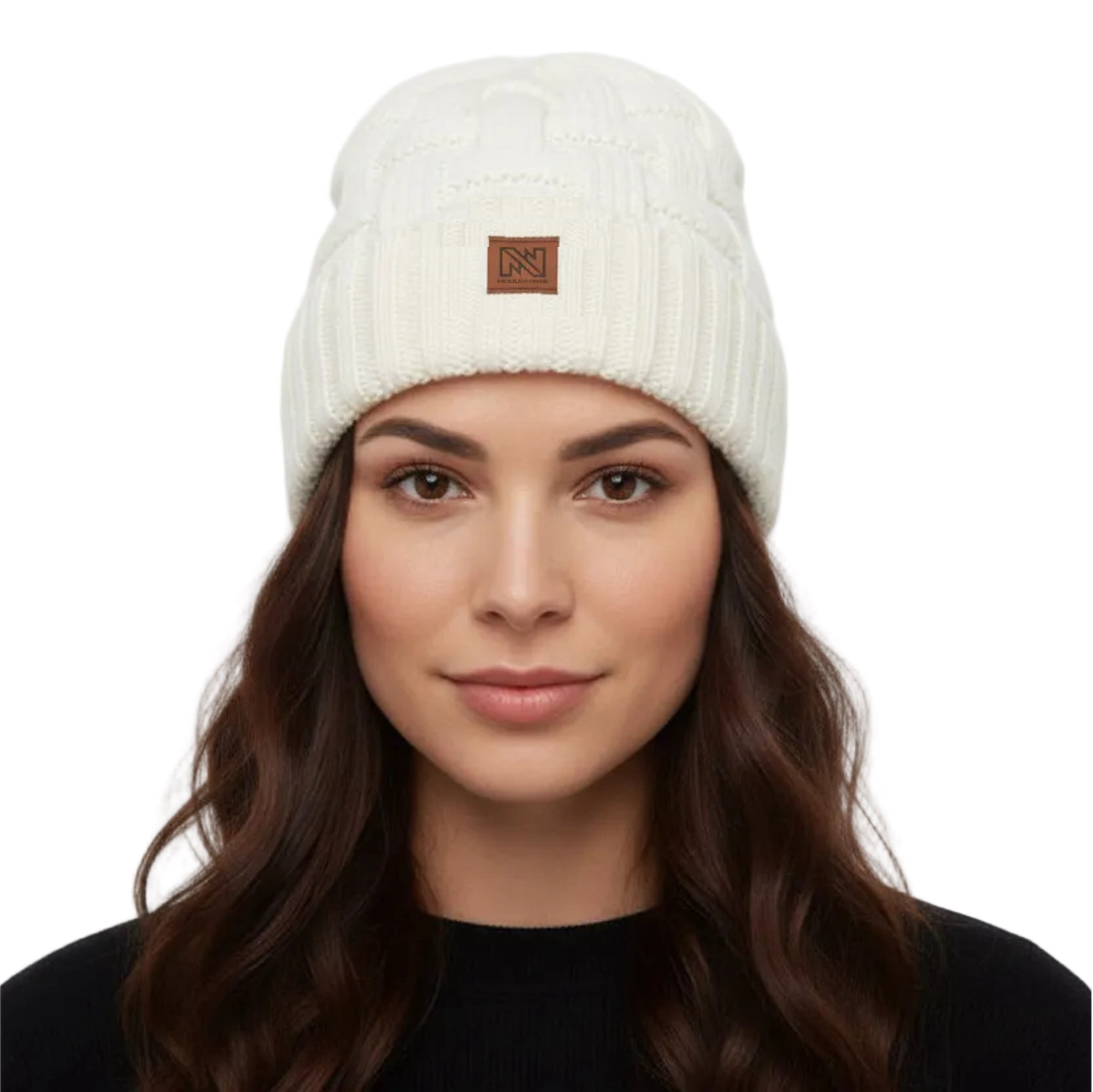 Heated Cable Knit Beanie - Cream – Fieldsheer