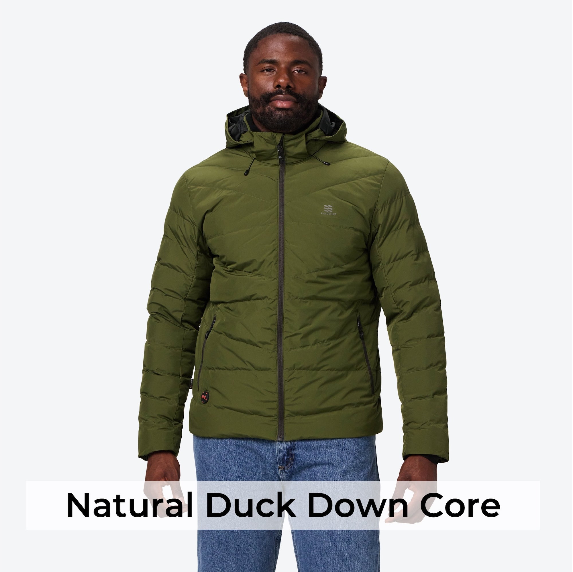 Crest Heated Jacket Men's - Olive Green – Fieldsheer