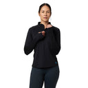 Mobile Cooling Technology Hoodie Women's Cooling 1/4 Zip LS Shirt - Black Heated Clothing