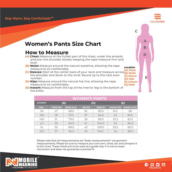 Mobile Warming Technology Baselayers Ion Pant Women's Heated Clothing