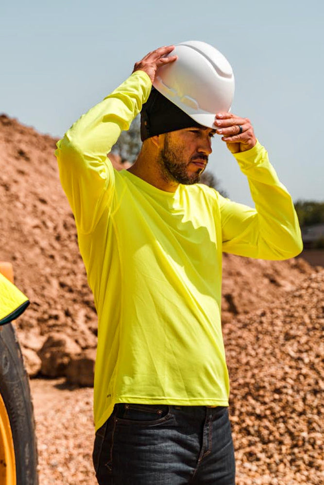 T-shirt Manches Longues Technique Homme - Matière Lycra Respirante - Tailles M à XXL - Neuf Avec étiquettes