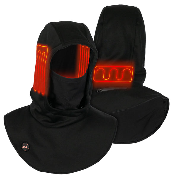 Mobile Warming Technology Hat BLACK Heated Balaclava Unisex Heated Clothing