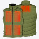 Mobile Warming Technology Vest Crest Heated Down Vest Men's -  OLIVE GREEN Heated Clothing