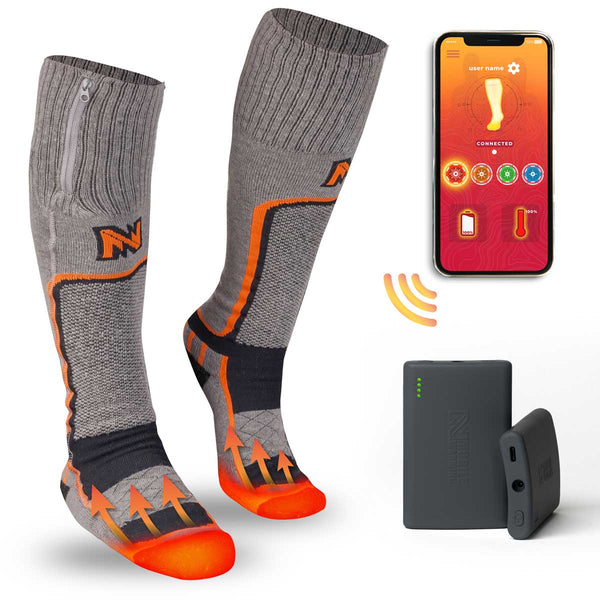 Mobile Warming Technology Sock Heated Wool Socks for Men and Women Heated Clothing
