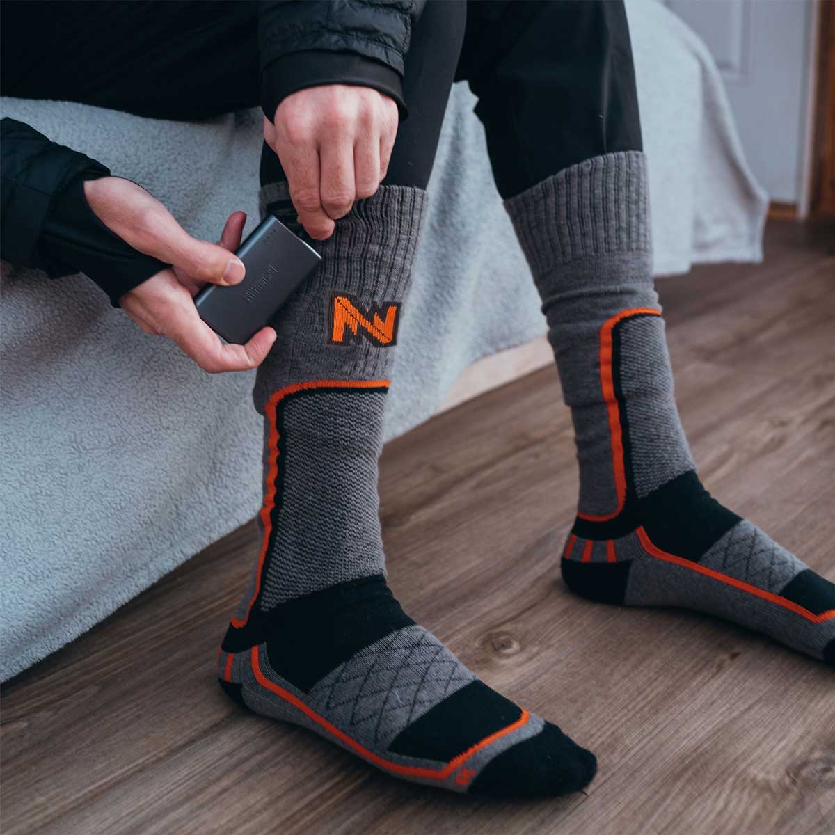 Chaussettes chauffantes Alpenheat Heated Socks Merinowool With Remote  Control