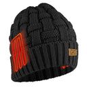 Mobile Warming Technology Hat Heated Cable Knit Beanie - Black Heated Clothing