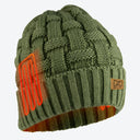 Mobile Warming Technology Hat Heated Cable Knit Beanie - GREEN Heated Clothing