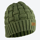 Mobile Warming Technology Hat Heated Cable Knit Beanie - GREEN Heated Clothing