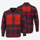 Mobile Warming Technology Jacket Heated Flannel Jacket Men's - BLACK/RED Heated Clothing