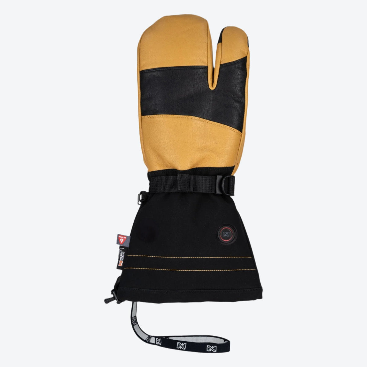 Alta Hybrid Heated Snow Mitten Tan Black