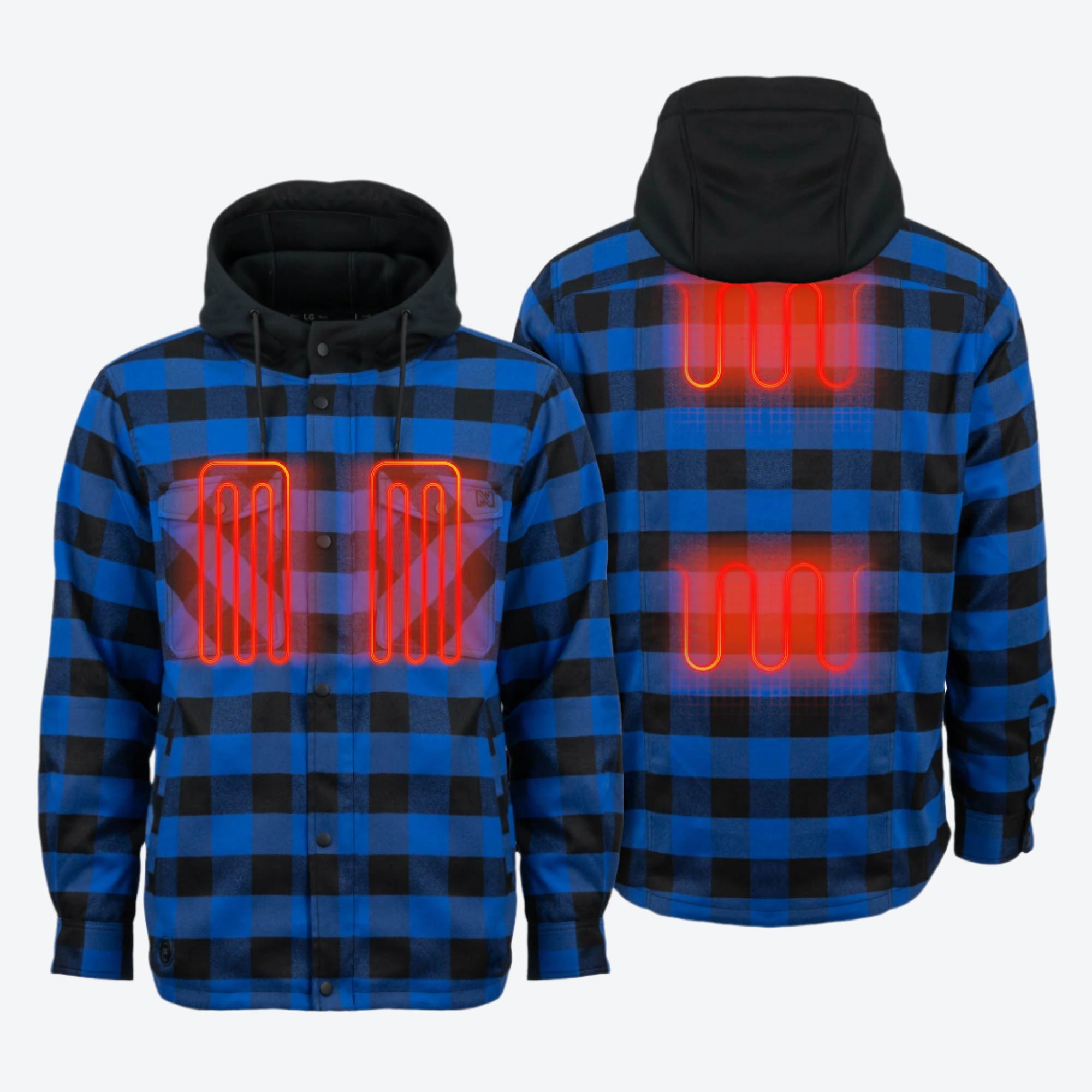 Pullover Plaid Snowboarding Jacket Hooded Flannel Jacket Men Field