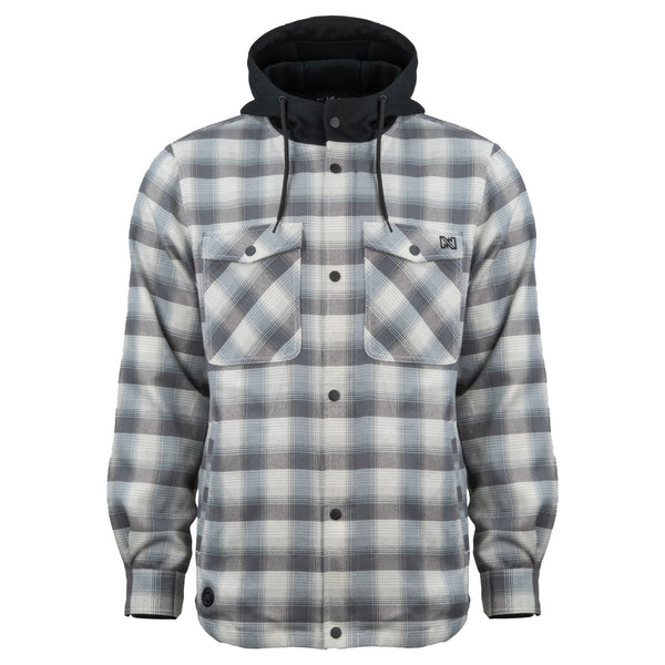 Mobile Warming Technology Jacket CREAM/GRAY / SM Flannel Hoodie Heated Jacket Men’s Heated Clothing