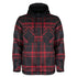 Mobile Warming Technology Jacket BLACK/RED / SM Flannel Hoodie Heated Jacket Men’s Heated Clothing