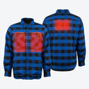 Mobile Warming Technology Jacket Heated Flannel Jacket Men's - Black/Blue Heated Clothing