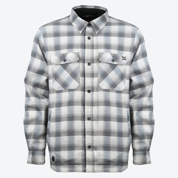 Mobile Warming Technology Jacket CREAM/GRAY / XS Heated Flannel Jacket Men's Heated Clothing