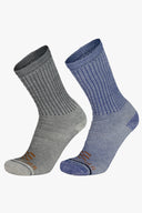 Mobile Warming Technology Sock 5-10 Women's Wool Sock Non Heated (2-Pack) - Purple/Grey Heated Clothing