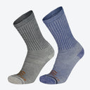 Mobile Warming Technology Sock 5-10 (Universal) / Purple/Gray Women's Wool Sock (2-Pack) Heated Clothing