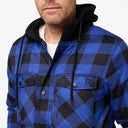 Mobile Warming Technology Jacket Flannel Heated Hoodie Jacket - Blue Heated Clothing
