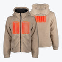 Mobile Warming Technology Jacket Upland Full Zip Sherpa Hoodie Women's - Coffee Heated Clothing
