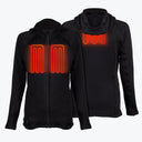 Mobile Warming Technology Baselayers Element Mid-Layer Full Zip Hoodie Women's - Black Heated Clothing