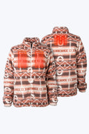 Mobile Warming Technology Jacket Upland High-Pile Printed Long Jacket Women's - Clay Aztec Heated Clothing