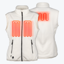 Mobile Warming Technology Vest Trek 2.0 Fleece Vest Women's - Cream Heated Clothing