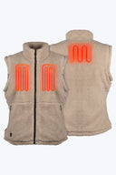 Mobile Warming Technology Vest Upland High-Pile Vest Women's - Coffee Heated Clothing