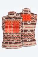 Mobile Warming Technology Vest Upland High-Pile Long Printed Vest Women's - Clay Aztec Heated Clothing