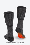 Mobile Warming Technology Sock Wool Crew Heated Sock Unisex - Dark Grey Heated Clothing - product view 1