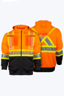 Mobile Warming Technology Hoodie Hi-Vis Zip Front Hoodie CSA / ANSI Men's - Hi-Vis Heated Clothing