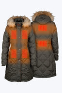 Mobile Warming Technology Jacket Carlyle Heated Jacket Women's - Forest Green Heated Clothing