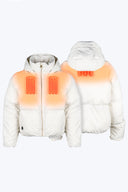 Mobile Warming Technology Jacket Cloud IX Crop Puffer Heated Jacket Women's - Cream Heated Clothing