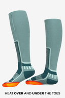 Mobile Warming Technology Sock Pro Merino Heated Socks Unisex - Teal Heated Clothing