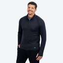 Mobile Cooling Technology Hoodie Men's Cooling 1/4 Zip LS Shirt - Black Heated Clothing