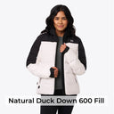 Mobile Warming Technology Jacket Crest 2.0 Down Jacket Women's - Cream/Black Heated Clothing