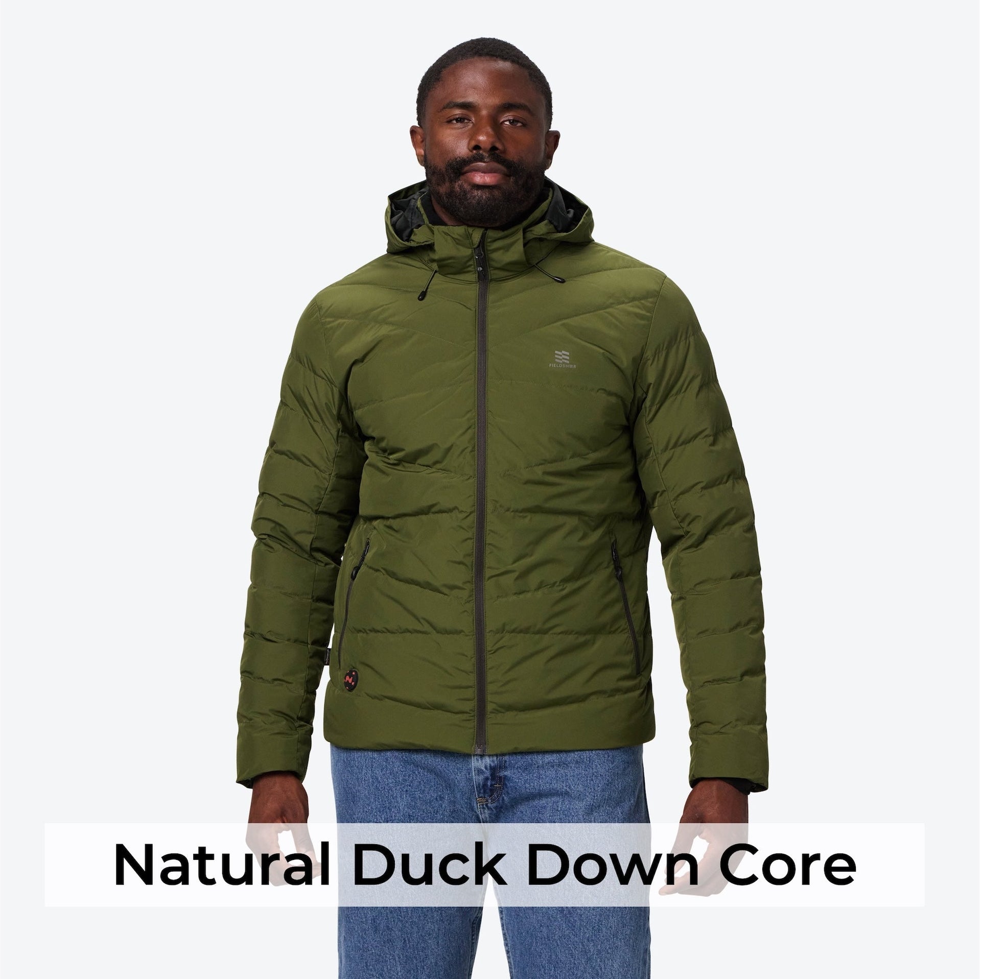 Crest Heated Jacket Olive Green