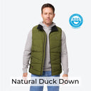 Mobile Warming Technology Vest Crest Heated Down Vest Men's -  OLIVE GREEN Heated Clothing