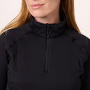 Mobile Warming Technology Baselayers Element Mid-Layer 1/4 Zip LS Shirt Women's - Black Heated Clothing