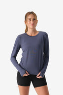 Fieldsheer Shirt Women's Aeris DriComfort Long Sleeve Tee - Arctic Blue Heated Clothing - product view 5