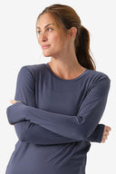 Fieldsheer Shirt Women's Aeris DriComfort Long Sleeve Tee - Arctic Blue Heated Clothing - product view 4