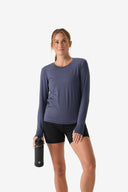 Fieldsheer Shirt Women's Aeris DriComfort Long Sleeve Tee - Arctic Blue Heated Clothing