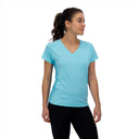 Mobile Cooling Technology Shirt Women's Cooling V-Neck Shirt - Sky Heated Clothing