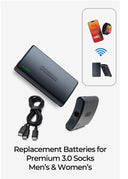 Mobile Warming Technology Battery 3.7v Powersheer™ Micro Sock Batteries and Cable 2 Pack Heated Clothing