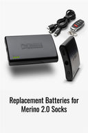 Mobile Warming Technology Battery 3.7v Powersheer™ (Costco) Sock Batteries and Remote Control 2 Pack Heated Clothing