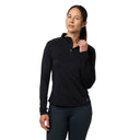 Mobile Cooling Technology Hoodie Women's Cooling 1/4 Zip LS Shirt - Black Heated Clothing