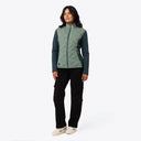 Mobile Warming Technology Jacket Aria Hybrid Jacket Women's - Sage/Olive Heated Clothing