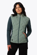 Mobile Warming Technology Jacket Aria Hybrid Jacket Women's - Sage/Olive Heated Clothing - product view 5