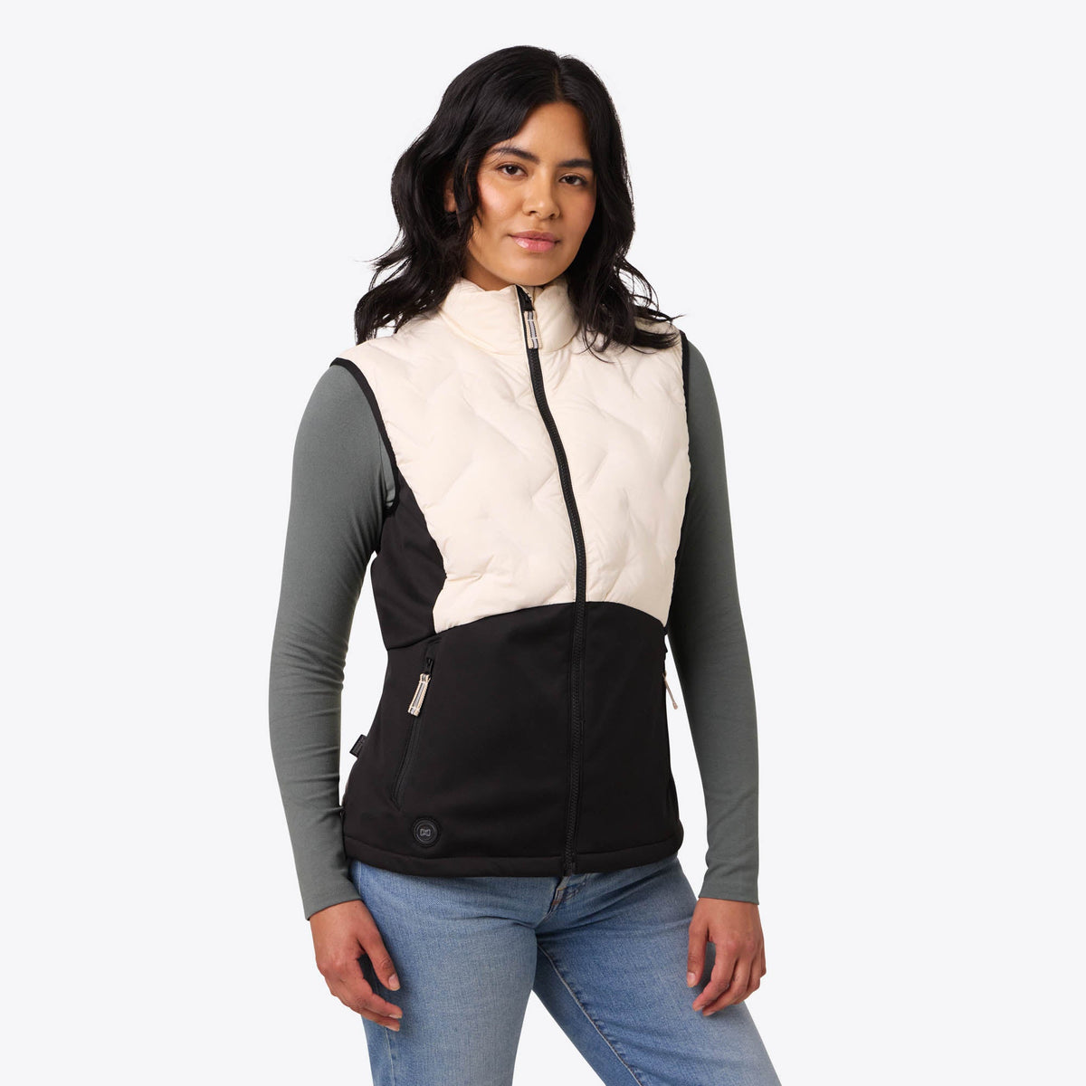 Aria Hybrid Vest Cream Black