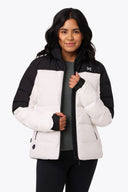 Mobile Warming Technology Jacket Crest 2.0 Down Jacket Women's - Cream/Black Heated Clothing