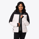 Mobile Warming Technology Jacket Crest 2.0 Down Jacket Women's - Cream/Black Heated Clothing